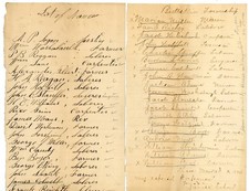 Handwritten List Names Bullskin Township Occupations Farmer Laborer Miner c1870s picture
