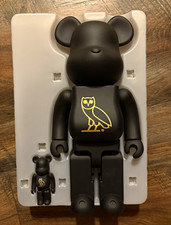 Medicom Toy BE@RBRICK x OVO Black/Gold 100% & 400% 2-Pack Vinyl Figures picture