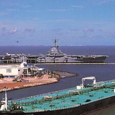 Postcard TX Corpus Christi Texas US Navy Aircraft Carrier Military USS Lexington picture