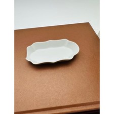 Vintage Villenauxe en Champagne French White Porcelain Scalloped Cigar Ashtray picture