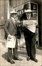 Judica Berlin Jewish Newspaper Yiddish Postcards in Window Deltiology RPPC 1928 picture