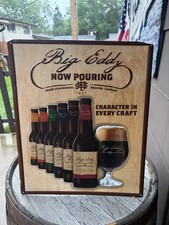 Rare Leinenkugel’s Big Eddy Stout Metal Tin Tacker Beer Sign picture