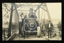 Rare RPPC Steam Tractor, Truss Bridge. Lisbon, North Dakota. C 1913 Ransom Co.  picture