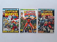 Captain Marvel 23, 32, 33 Early Thanos Marvel Bronze Age picture