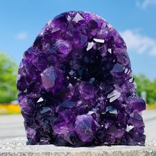 1.48LB Natural Amethyst geode quartz cluster crystal specimen Healing picture