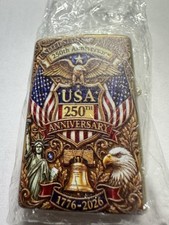 Happy Birthday America 250th Anniversary Patriotic Lighter 1776-2026 picture