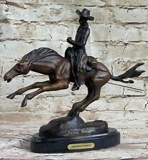 RANGER Cowboy on Horseback Bronze Sculpture Statue Western Art 9