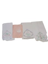 Vtg New Madeira Portugal Hand Embroidered Pure Linen Kitchen Guest Towels Lot picture