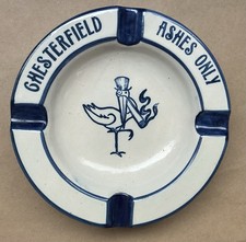 Vintage 1940’s STORK CLUB New York Stoneware Ashtray ~ CHESTERFIELD ASHES ONLY picture