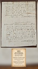 1821 Hillsborough NH Probate Manuscript S. McNiel Signed Twice Estate Oaths picture