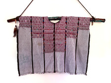 Vintage Guatemalan Huipil Textile Panel Woven Embroidered Wall Hanging Boho Deco picture