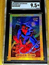 1994 Marvel Masterpieces SPIDER-MAN GOLD Holofoil #8 SGC 9.5 Gem SP POPULATION 1 picture