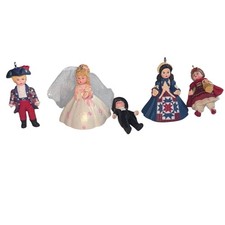 Lot Of 5 Madame Alexander Hallmark Miniature Ornaments 2004 2005 2006 picture