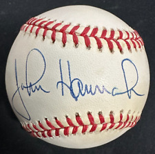 John Hannah Signed Official American League Baseball HOF New England Patriots picture