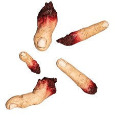 Ghoulish Productions Bloody Severed Fingers Props Halloween Creepy Home Decor picture