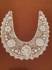 Antique Handmade Lace Collar Victorian Edwardian Ecru picture