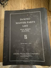 Original 1934 DeSoto Master Car Parts List Catalog Chrysler picture