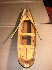 Vintage hand made 17”wooden Row  Boat Row Boat picture