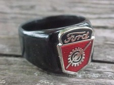 1950s 1960s FORD TRUCKS LOGO BLACK CHROME RING #9 NOS HI- QUALITY CLASS picture
