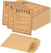 150pcs Seed Saving Envelopes 4.7x3.1in Kraft Paper Storage Packets Garden picture