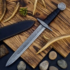 SHARD CUSTOM HAND FORGED SURVIVAL BATTLE READY VIKING SHORT SWORD W/Guard+Sheath picture