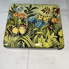 Beautiful Butterfly Tin Made In West Germany 7”x6.5” picture
