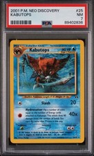 Pokémon Neo Discovery Kabutops Card 25/75 Non Holo Rare PSA 7 WOTC Vintage picture