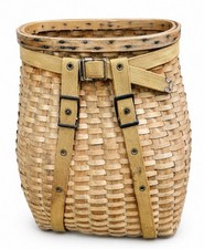 Antique Early Trapper Back Pack Basket Original Strap Great Shape Nice Straps picture