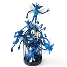 11 Noble Collection Bendable Cornish Pixies + Small Cage - Harry Potter Display picture