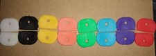 2 Matching Color Soft Key Top Cover Caps Case Keyring ID Marker Tags Cap picture
