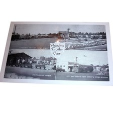 Vintage Pasadena Trailer Court St Petersburg Florida Postcard Multi-View B&W picture