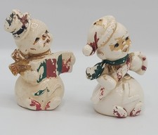 Vtg 1950s Ucagco Japan NOEL Snowman Shakers, Rare Replacement Letters N & L Only picture