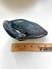 Vintage beautiful stonecraft black sculpture Canada goose Inuit art picture