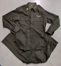 WWII Impressions USAAF Army Air Officer Service Dress Uniform Pants 34 & Shirt L picture