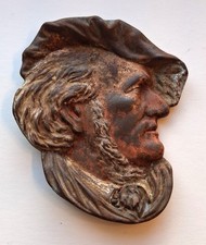 Rare Vintage BRADLEY & HUBBARD (B&H) Cast Metal Ashtray Of Man Model 3596 picture