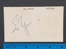 1950S-70S VINTAGE 3X5 CARD HAND SIGNED AUTO SAL YVARS W/COA JSA AVAILABLE picture