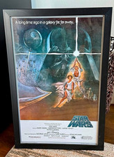 RARE 20th Century Fox 1977 Star Wars IV Style A One Sheet Poster Repro –Framed picture
