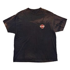Vintage Y2K Harley Davidson St Paul Minnesota Pocket T Shirt Faded Black 2XL picture