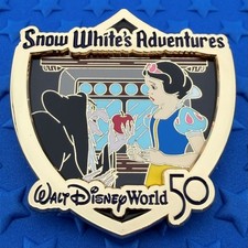 2021 WDW 50th Anniversary Attraction Crest Pin - Snow White's Adventures LE 2000 picture