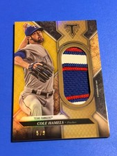 2017 Topps Triple Threads - Single Jumbo Relics Cole Hamels #SJR-CH Gold /9 picture