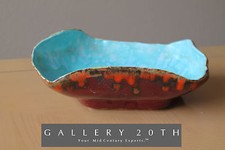 SUPERB ORIG ABSTRACT POTTERY CORNELL VTG 50S ATOMIC MID CENTURY MODERN ART DISH picture