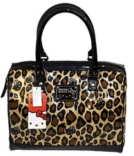 Loungefly x Sanrio Hello Kitty 2014 Leopard Patent Faux Leather Dome Satchel. picture
