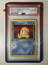 2000 Pokemon Gym Challenge 1ST EDITION #90/132 MISTY'S PSYDUCK PSA 10 GEM MINT picture