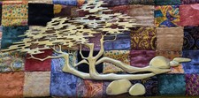 1980 BIJAN Brass Bonsai Tree Wall Art picture