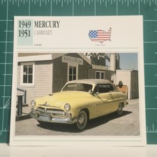 Mercury Cabriolet 1949-1951 Classic Car Collector Card Edito-Service Vintage 91 picture