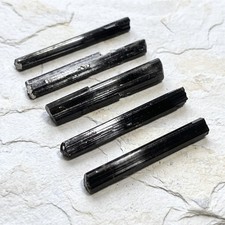 Extra Quality Schorl Black Tourmaline Trigonal Crystals Long Needle-Like picture