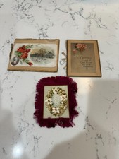 3 Antique Greeting Cards Early 1900's picture