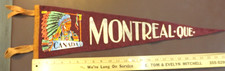 VINTAGE 1960s MONTREAL QUEBEC CANADA PENNANT banner INDIAN CHIEF picture