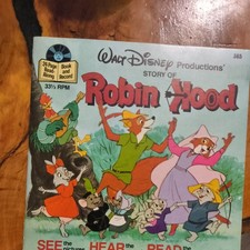 Walt Disney Robin Hood - Book & Record - 1973 - #365 - 24 color pages picture