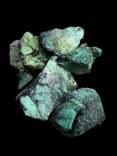 Natural Emerald Rose Variscite Solid Good Quality Green with Black matrix picture